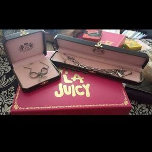 Juicy bow necklace and charm bracelet